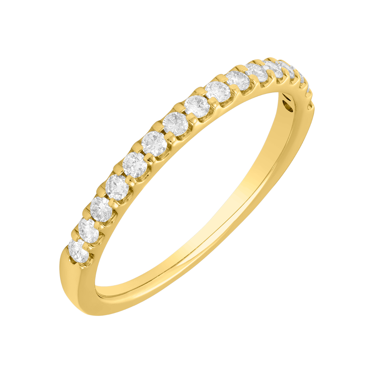 14K Yellow Gold Diamond Women's Band
