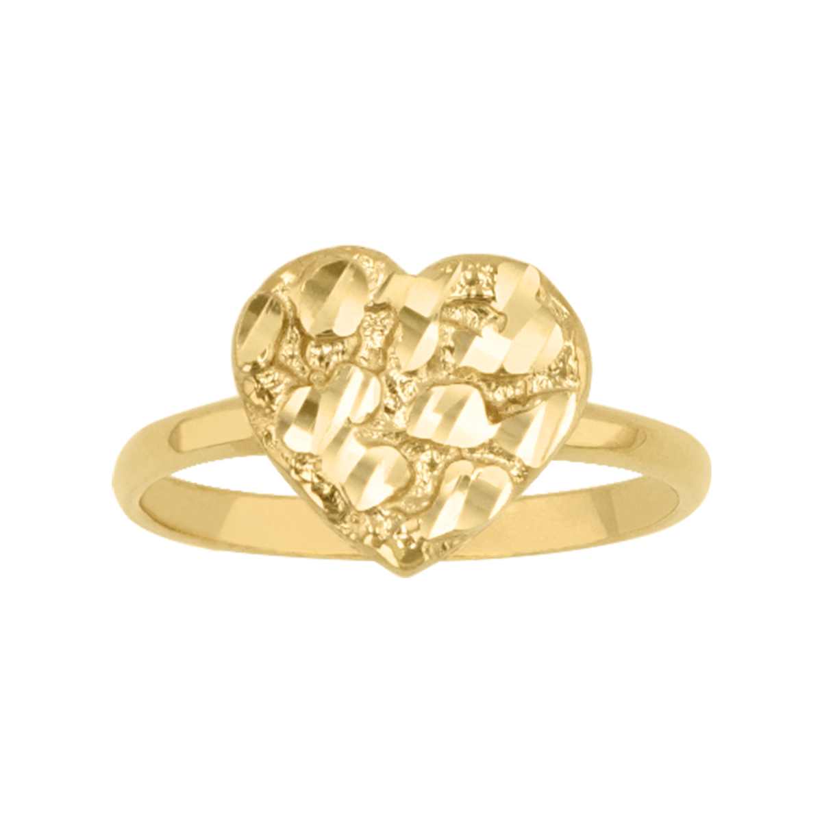 women heart nugget ring