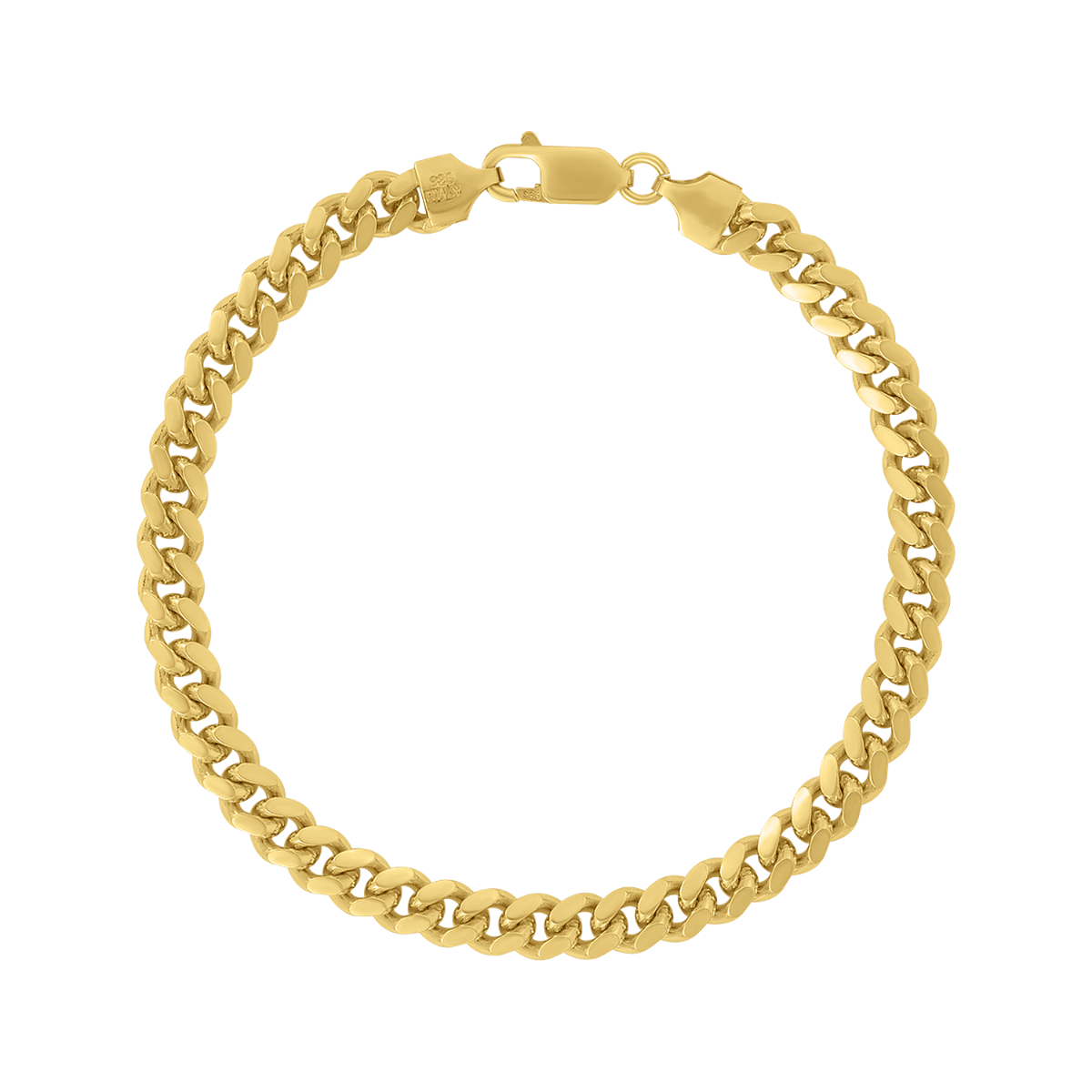 Silver Gold Tone Plated 6mm Cuban Bracelet