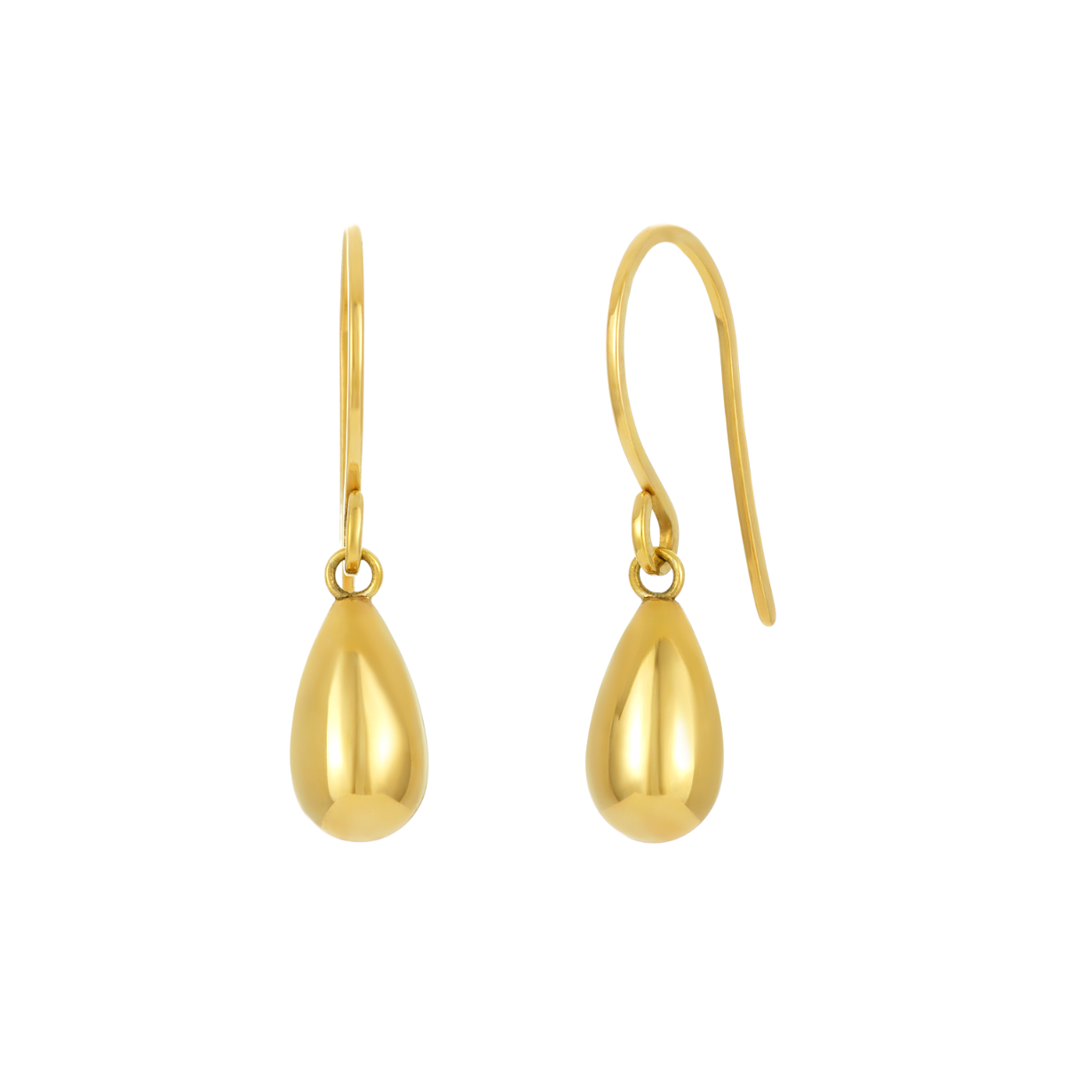 14K Yellow Gold Tear Drop Earrings and Pendant Matching Set