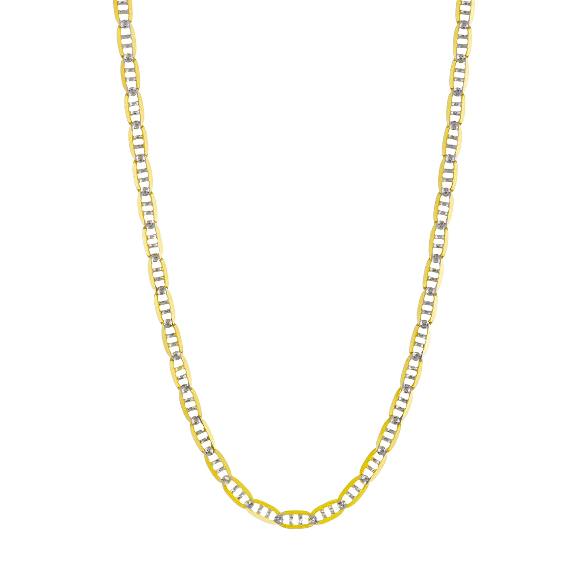 14K Yellow Gold 3.15mm Mariner Pave Chain