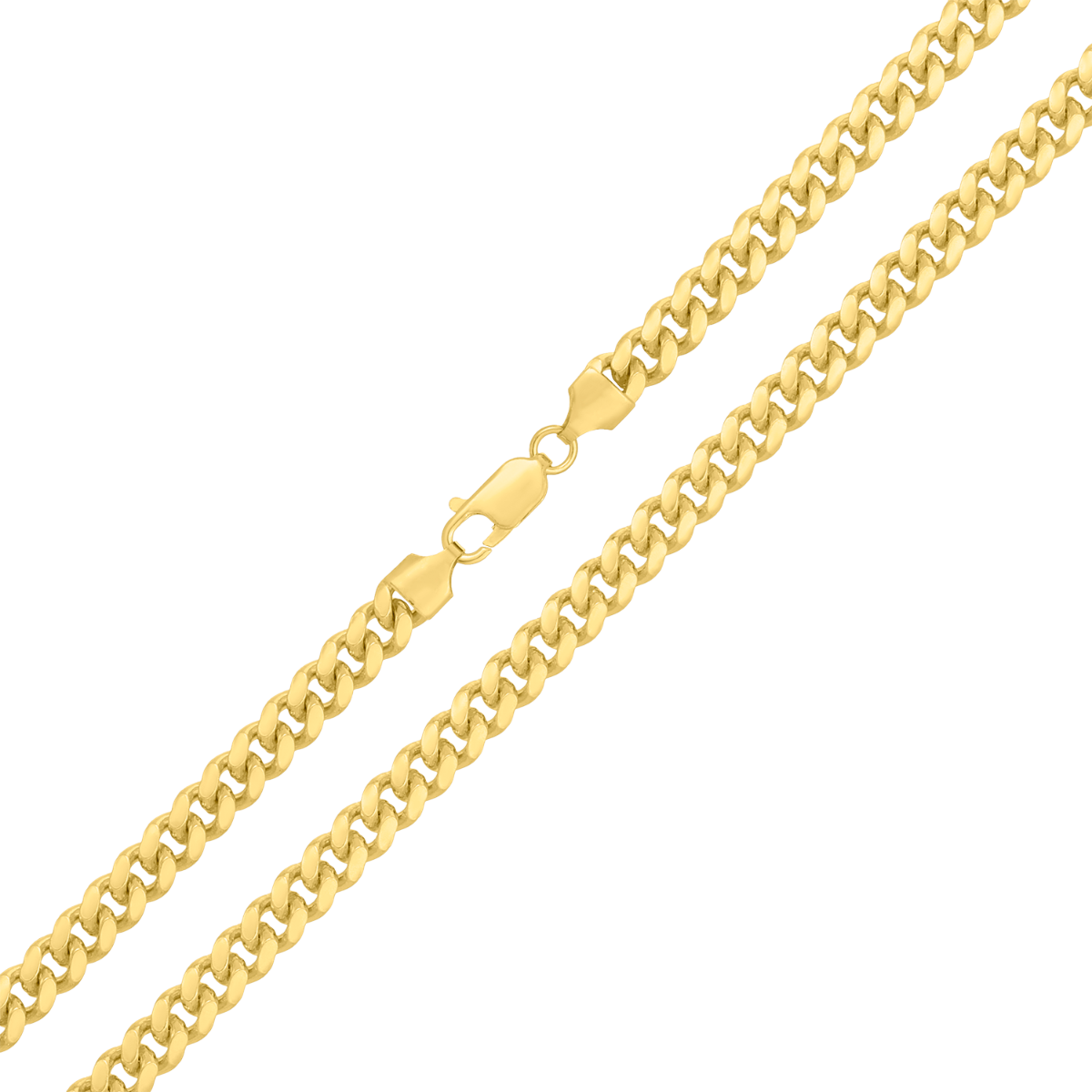 Silver Gold Tone Plated 6mm Cuban Chain