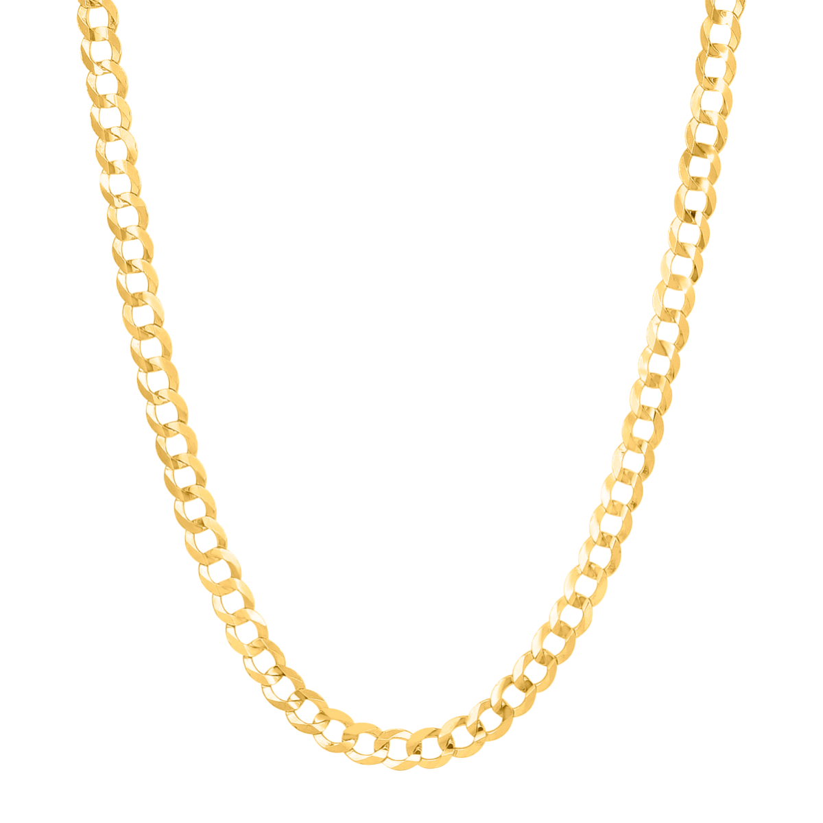 14K Yellow Gold 5.7mm Comfort Curb Chain