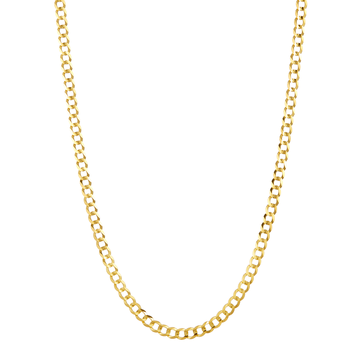 14K Yellow Gold 4.7mm Comfort Curb Chain