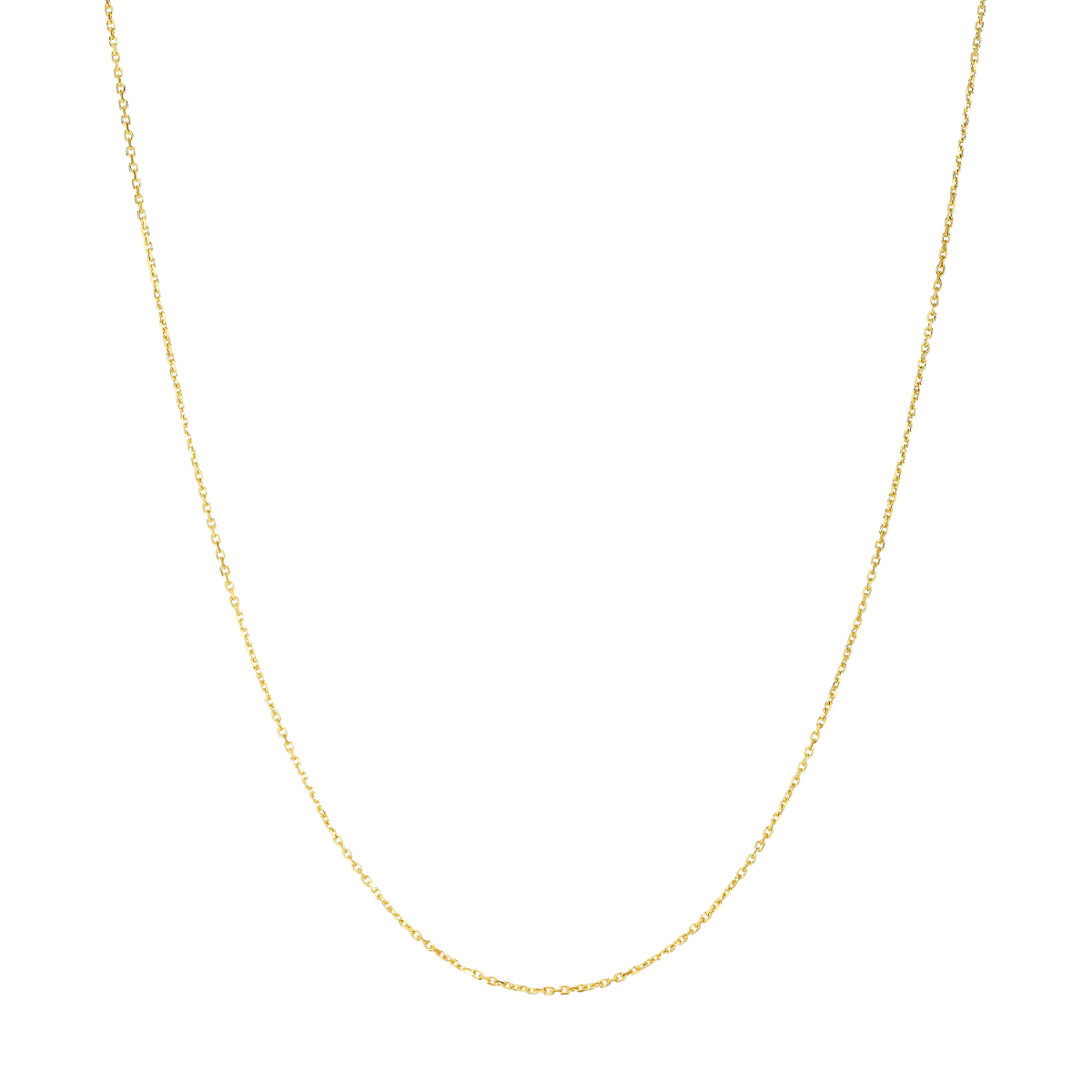 14K Yellow Gold 0.8mm Cable Chain
