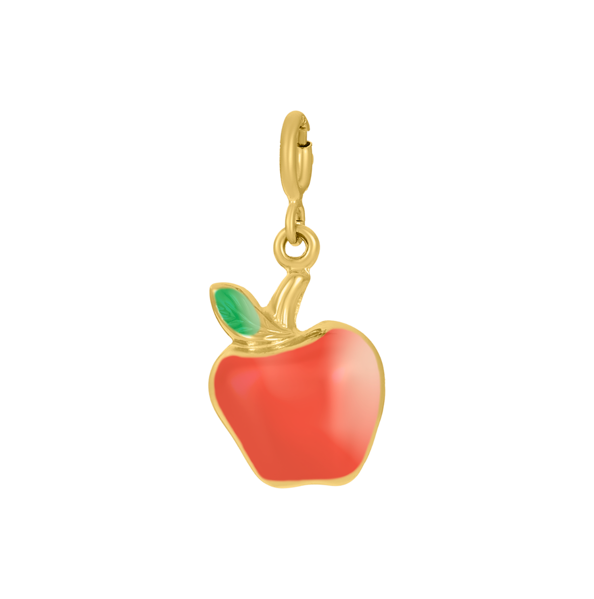 14K Yellow Gold Apple Charm Pendant