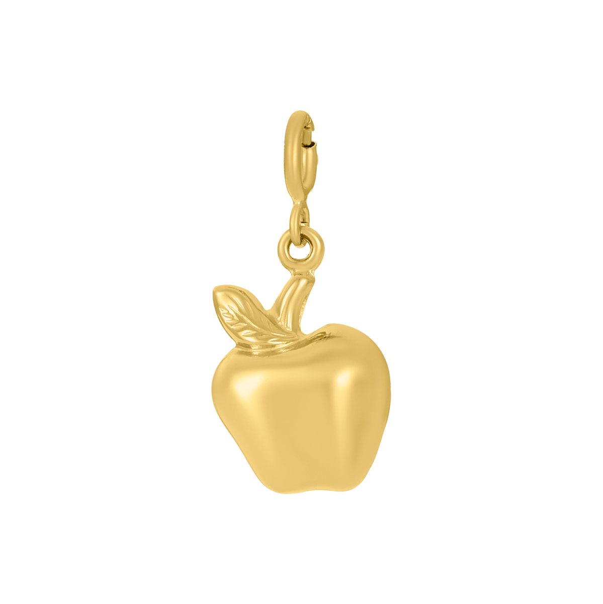 14K Yellow Gold Apple Charm Pendant