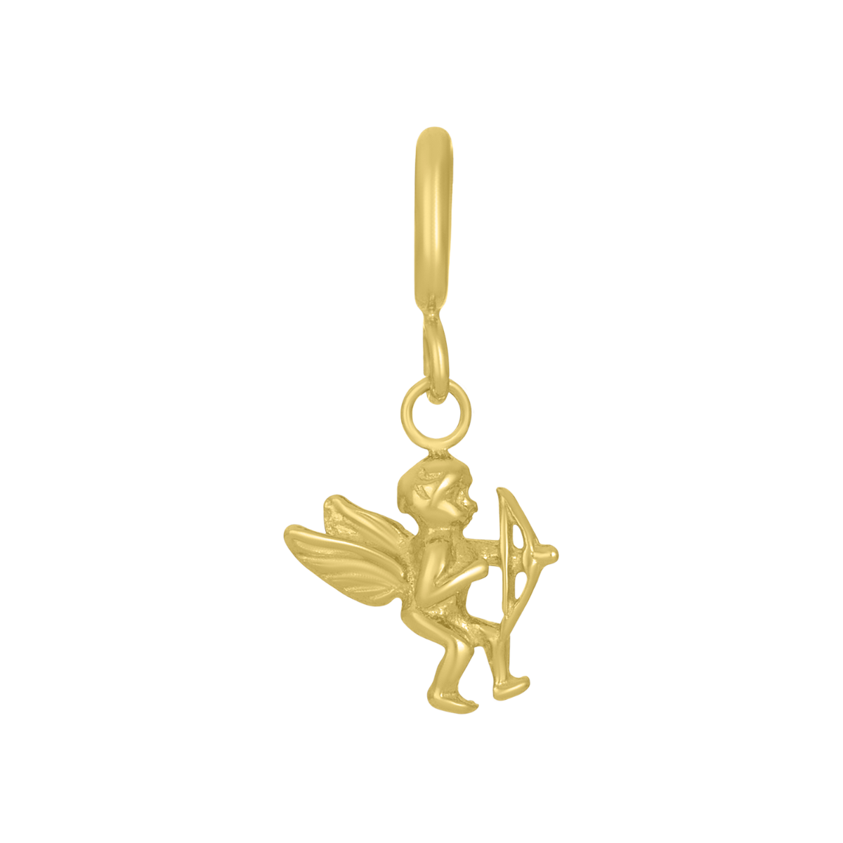 14K Yellow Gold Cupid Charm Pendant