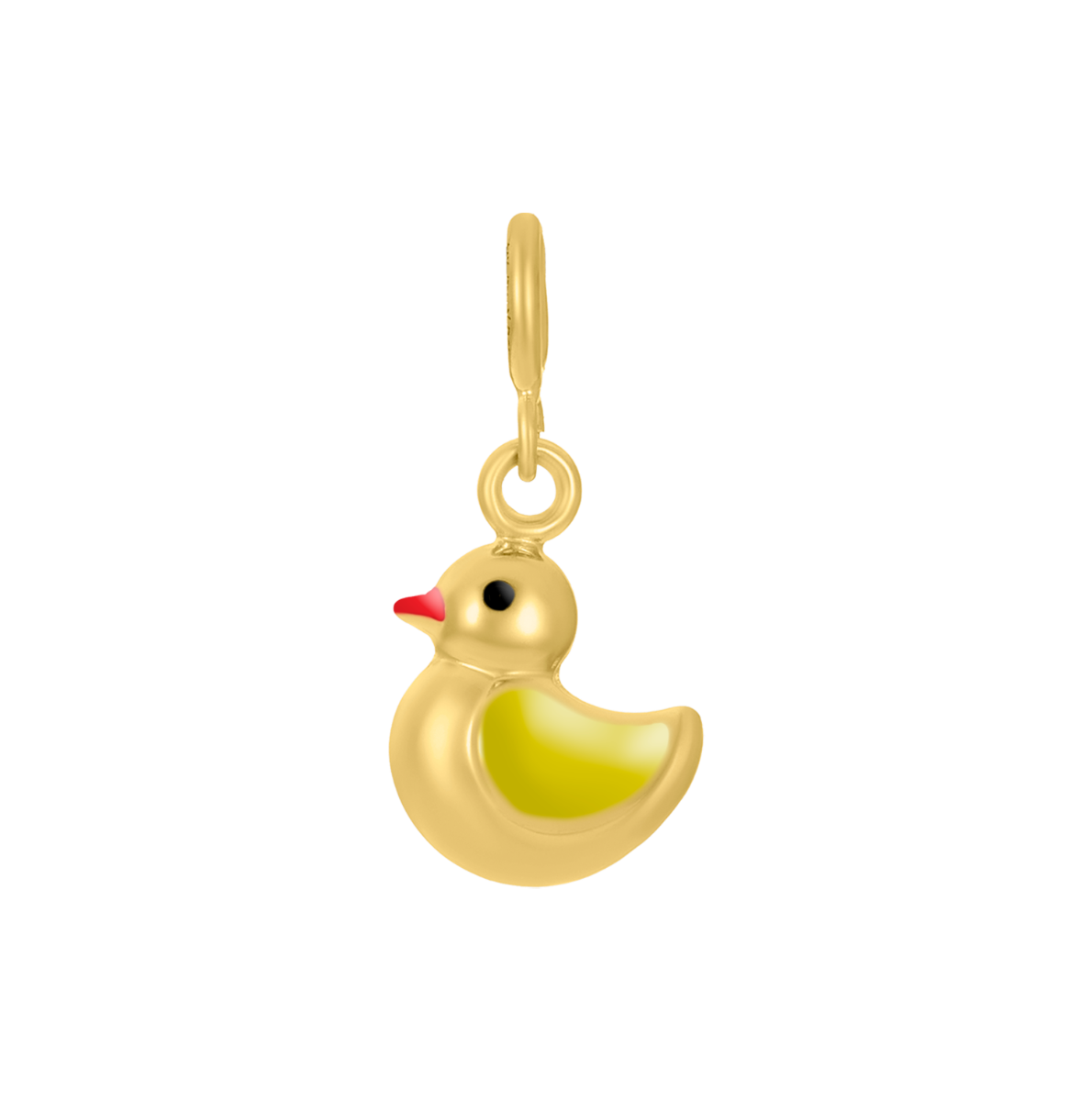 14K Yellow Gold Duck Charm Pendant