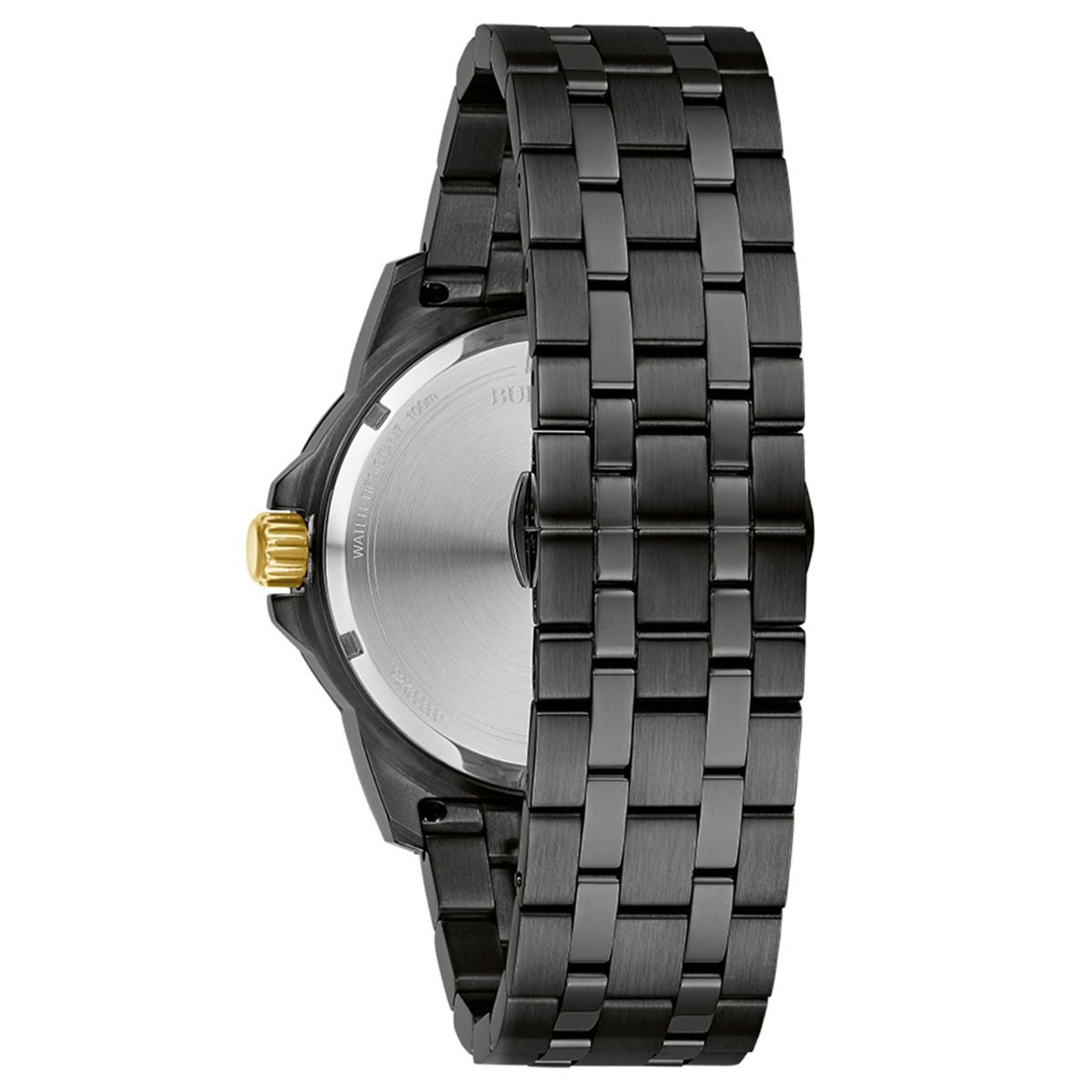 Bulova Marine Star Men's Black Stainless Steel Watch - 98D176