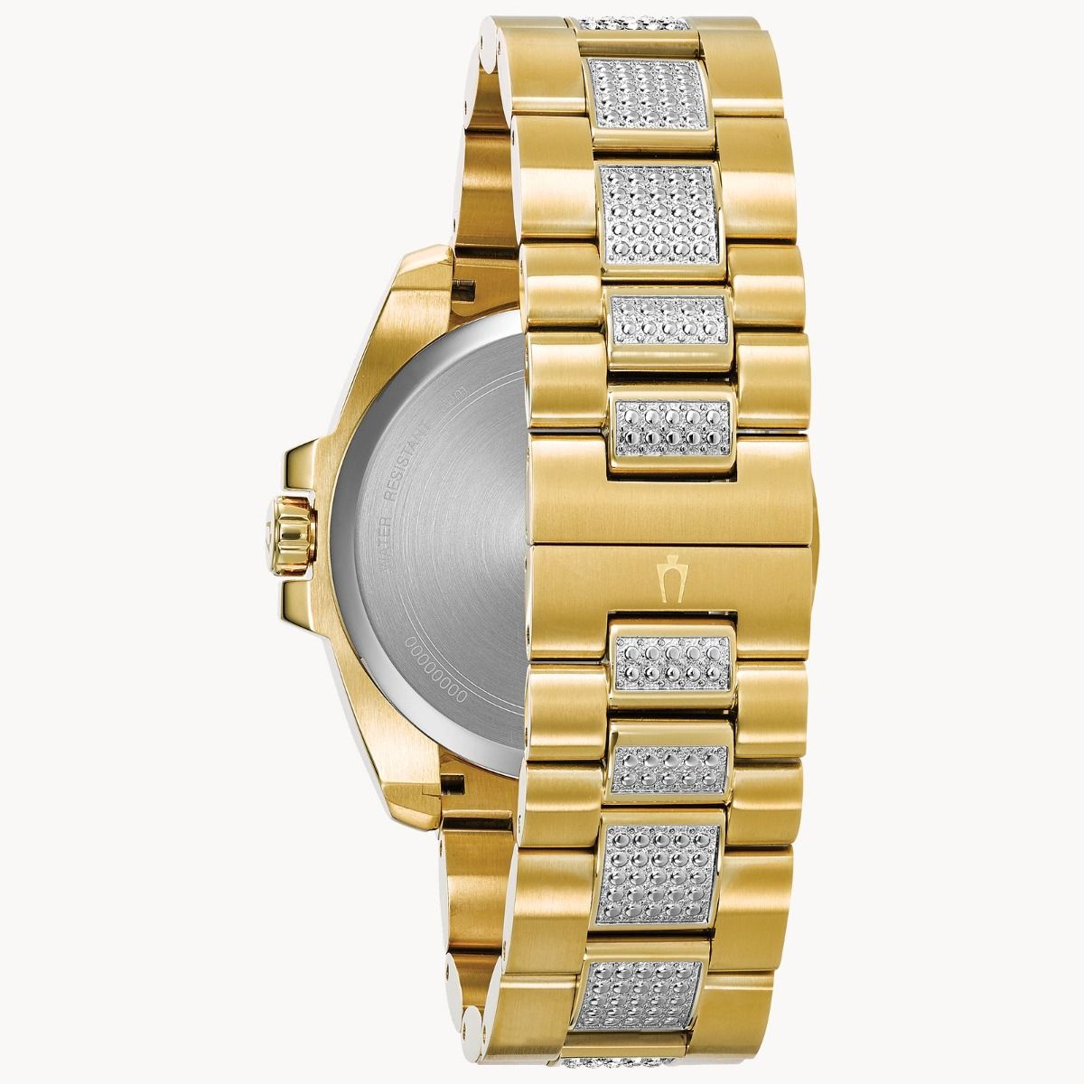 Bulova Octava Gold Tone Blue Dial Men's Watch - 98C128