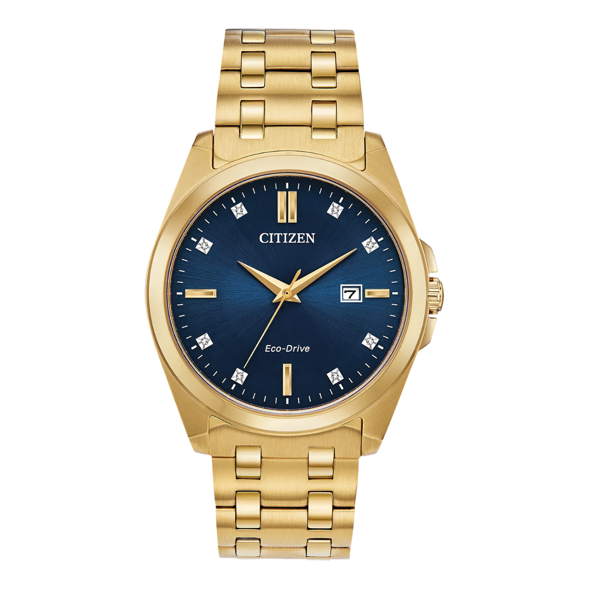Citizen Peyten Gold Tone Blue Dial Men's Watch - BM7103-51L