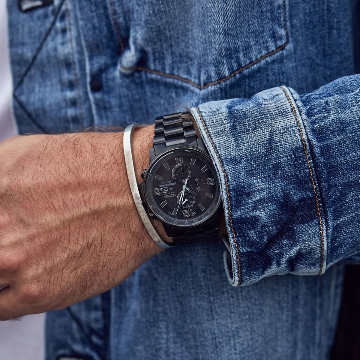 Citizen Nighthawk Black Chronograph Men's Watch - CA0295-58E