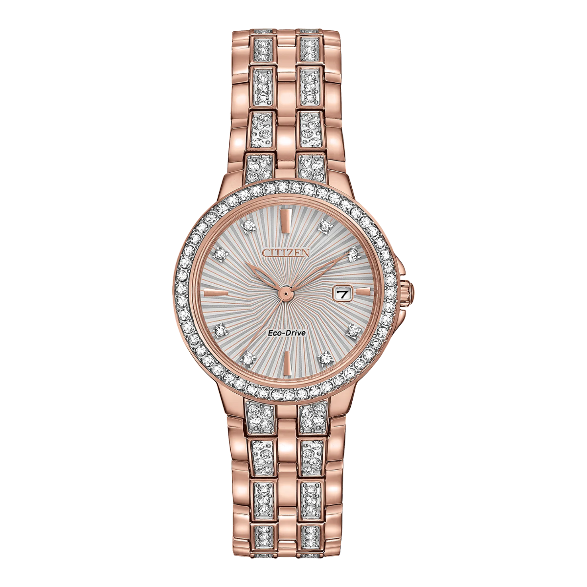 Citizen Silhouette Crystal Pink Tone Women's Watch - EW2348-56A