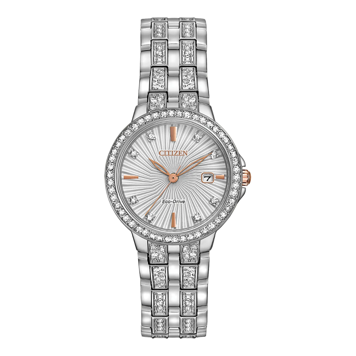Citizen Silhouette Crystal Silver Tone Women's Watch - EW2340-58A