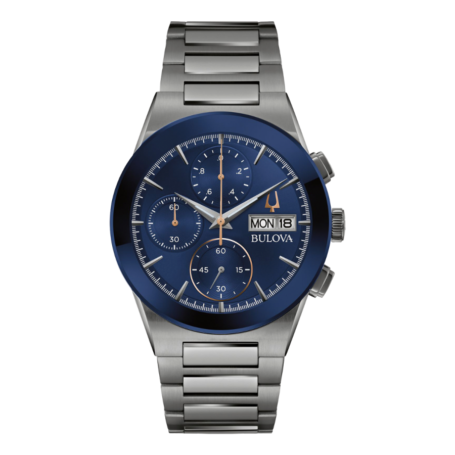 Bulova Millennia Gray Blue Dial Men's Watch - 98C143