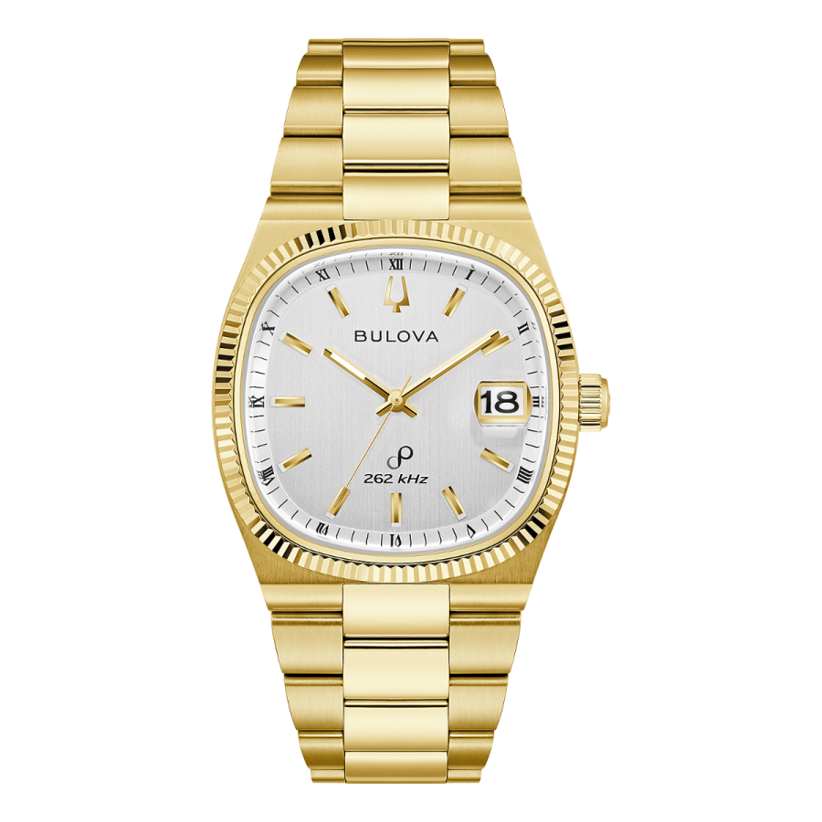 Bulova Seville Gold Tone White Dial Men's Watch - 97B223