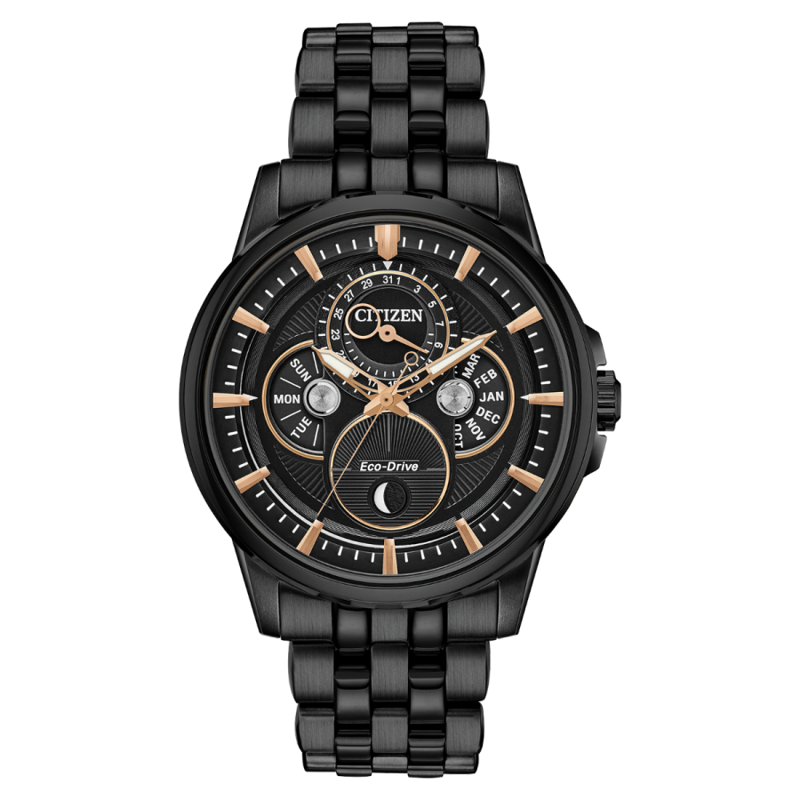 Citizen Calendrier Moonphase Black Men's Watch - BU0057-54E