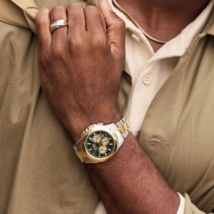 セレクト54. Men's Watch Citizen Sport Luxury Two Tone Green Dial - CA4684-54X