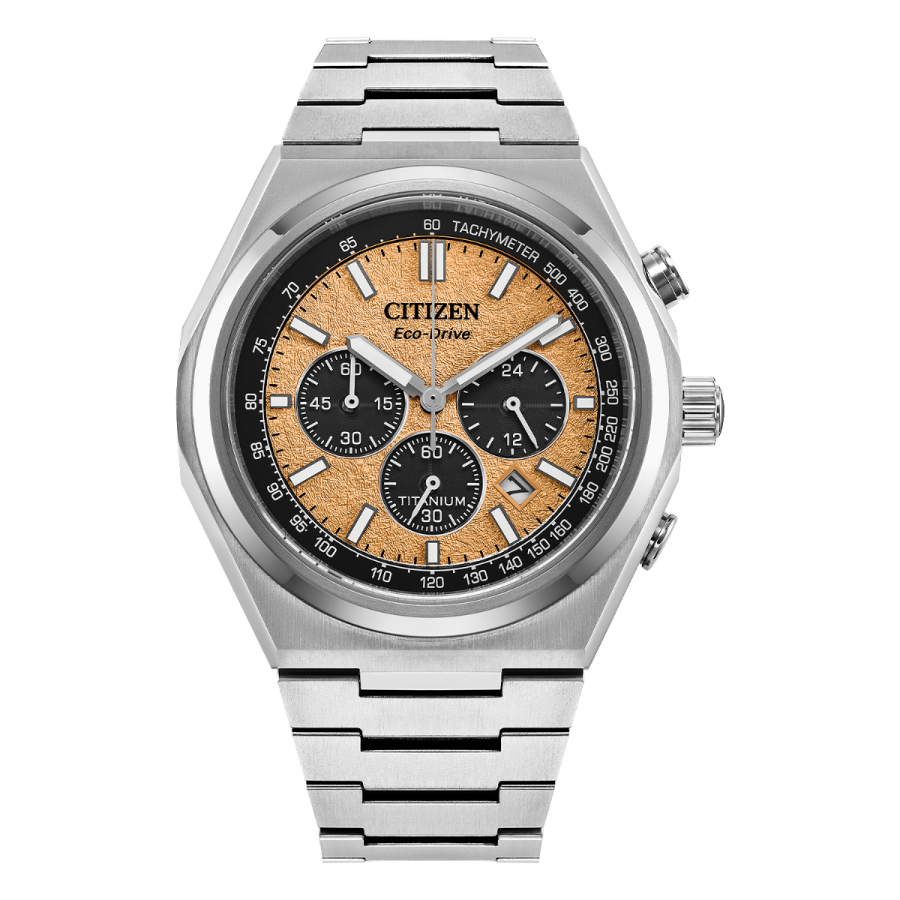 ◆◆◆ ぺち ◆◆◆ Men's Watch Citizen Zenshin Chrono Orange Dial - CA4610-85Z